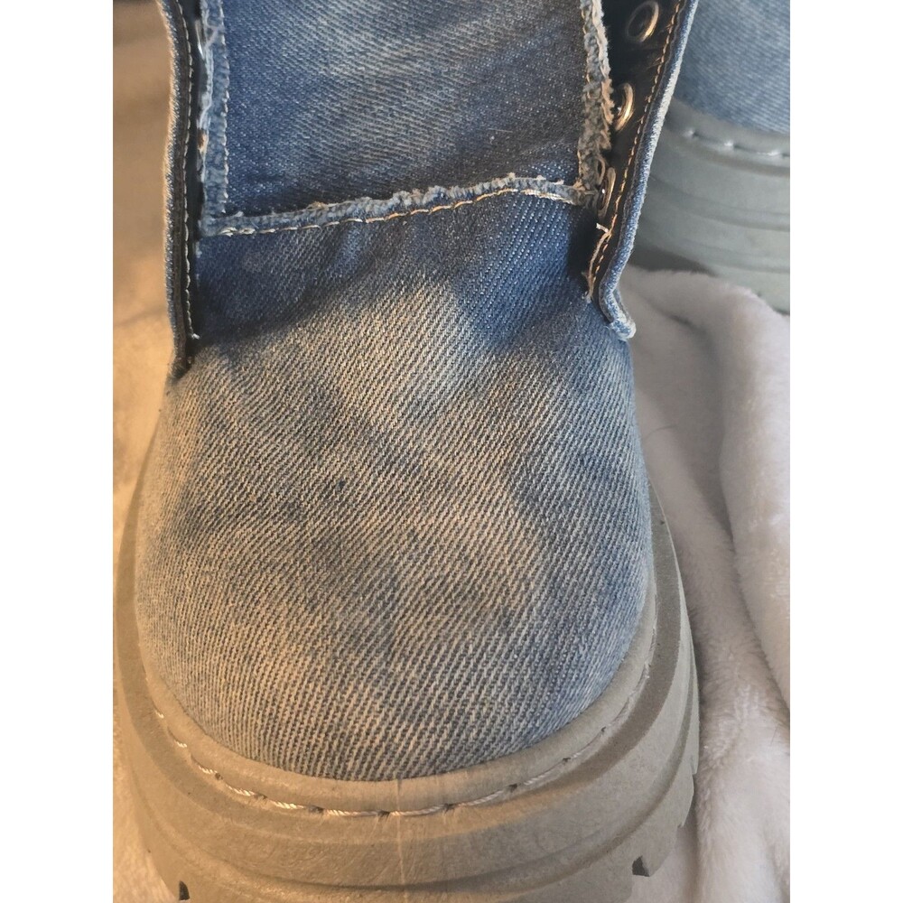 GSSZO Chunky Denim Work Boot Style Street Wear Rugged Urban Grit Lug Soles Men 7 - Picture 5 of 10